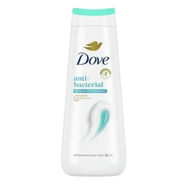 Dove Anti-Bacterial Body Wash 20fl oz Gentle Cleanser with Moisture Technology for Soft Hydrated Skin Effective Bacteria Protection Sensitive Skin Friendly No Sulfates No Parabens