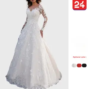 Women's Elegant White Long-Sleeve Off-Shoulder Tea-Length Wedding Dress, Formal Evening Gown, Formal Wear,summervibes outdoorfun