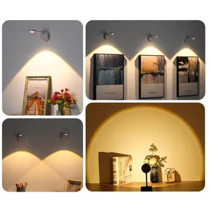 Smart Lamp Functional Accessories,Wireless Picture Light - Battery Operated Art Display Light with Motion Sensor and Rotatable Tube,1200mAH Rechargeable Painting Light with Motion Sensor and Rotatable Light Tube,Indoor Ambient Light