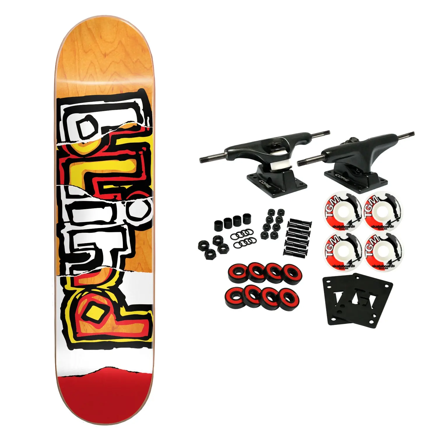 Blind Skateboard Complete OG Ripped Veneer Orange 8.25"