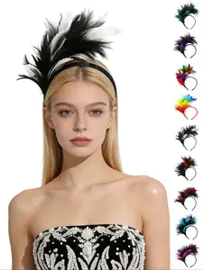 1pc Chicken Feather Fascinator Headpiece Bohemian Vintage Party Retro Elegant Wedding Tea Party Cocktail Horse Race Women's Headwear Accessories for All Seasons
