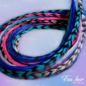 Hair Feathers - Feather Extensions - Pick Your Length from 10" to over 16" Long - Beach Party Collection by Feather My Head