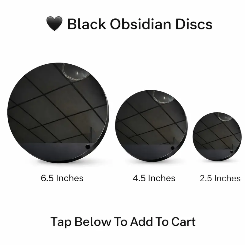 Shadow Gate Scrying Obsidian Divination Mirrors Temple Grade Noir Vault Collection 6-Inch Ritual Disc Natural Black Obsidian High-Polish Mirror Surface Protection Reflection Portal Energy Ritual Disc