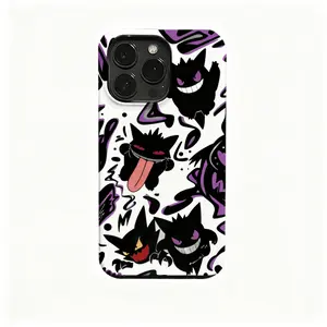 Gengar Pattern Phone Case For Iphone17 16 15 14 13 12 11 Pro Max Xs Xr X Plus Shock Absorption Anti Scratch Phone Case  Party Fun  Drop Proof Tpu PC Case