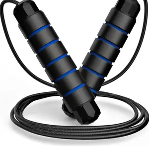 Jump Rope, Tangle-Free Rapid Speed Jumping Rope Cable with Ball Bearings for Women, Men, and Kids, Adjustable Steel Jump Rope Workout with Foam Handles for Fitness, Home Exercise & Slim Body jump rope