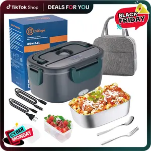 2025 Electric lunch box with Cutlery and  Bag 80W 1,5L, Kitchen Gadgets, Kitchen Utensils Food Storage Container Tableware