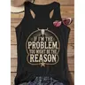 Women's Casual Cotton Blend Tank Top - Sleeveless, Round Neck, Funny Graphic Print, Basic Fashion Fit, Soft Fabric for Daily Wear, Fits, Day