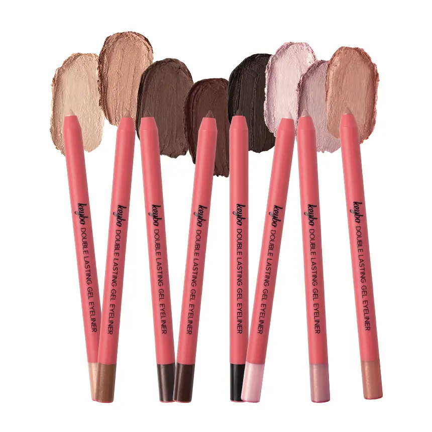 【KEYBO Official】 Double Lasting Gel Eyeliner Crème Pencil Waterproof Eyeshadow Stick, 8 Beautiful One Touch Cat Eye Color with Glitter Colorful Gel Eye Liner (06. Starlight Candy)