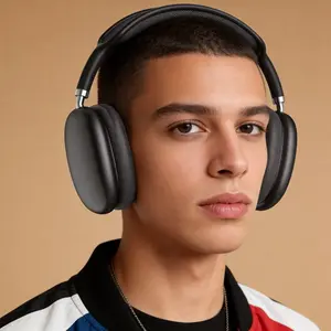 P9 Pro Max Hybrid Active Noise Cancelling Bluetooth Headset Wireless Headphones with Effective Noise Reduction for Travel Work Zenless Zone Zero Mount Compatible RGB 4K Sound Quality