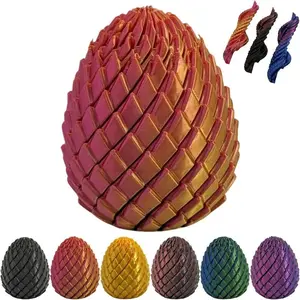 3D Printed Easter Egg Stress Relief Ornament, Twisting Dragon Egg Stress Toy, Sensory Stimulation 3D Twist Stress Egg, Relieve Pressure, Improve Focus, Stress Relief Decoration