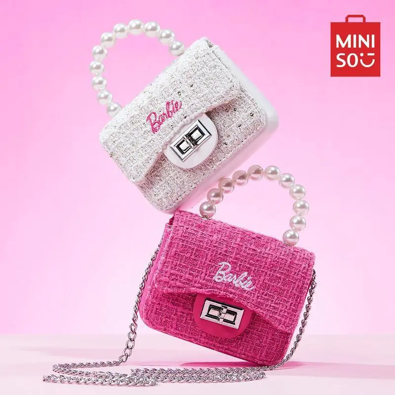 BARBIE Girls' Small Fragrance Jelly Crossbody Bag, Casual White Mini Messenger Bag with Cute Heart Hourglass Design