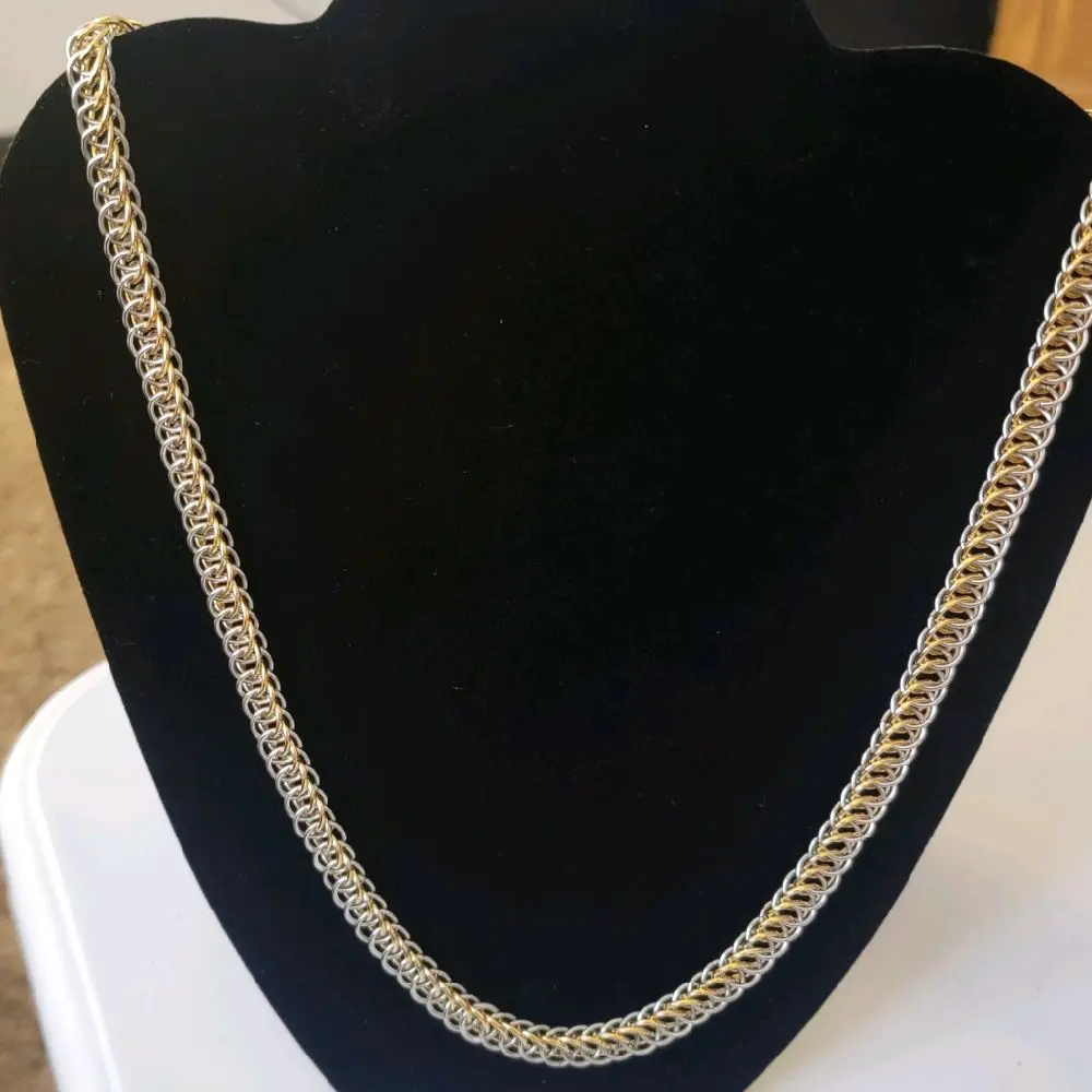 Handmade 22" Half Persian 4 in 1 Chainmaille Necklace
