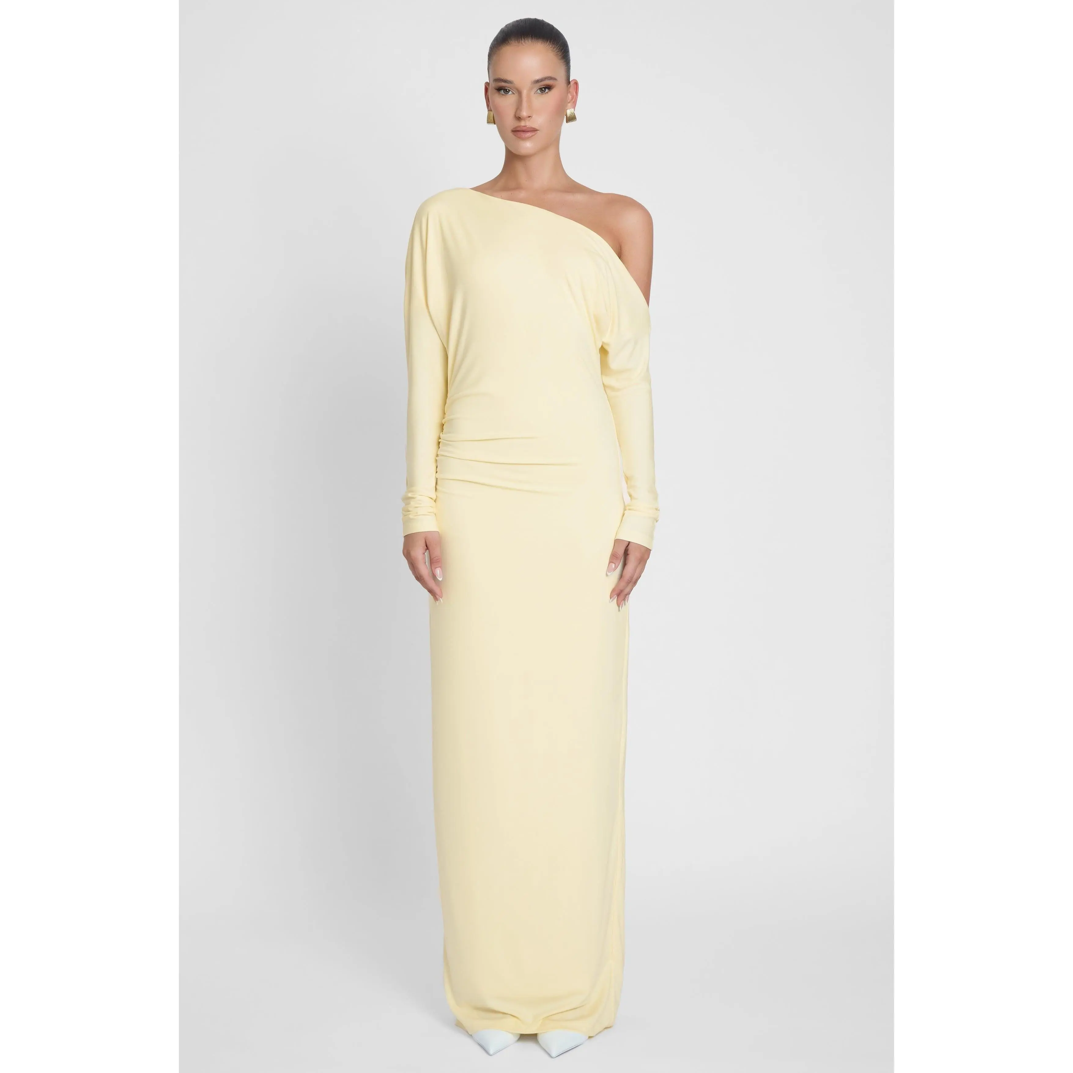 Sola Slouchy Jersey Maxi Dress - Yellow
