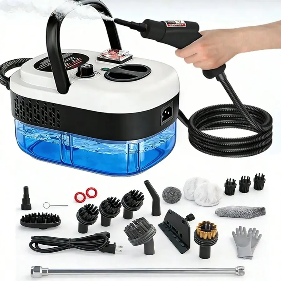 Handheld Steam Cleaner,2500W Steamer for Cleaning 1.69Quarts Large Capacity Tank,Temperature steamer forHome,Car,kitchens, Camping