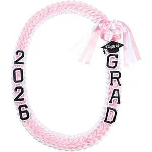 Graduation Leis 2026 Ribbon Leis for Graduation, Class of 2026 Graduation Necklace for High School College Graduation DIY Decors Party Supplies