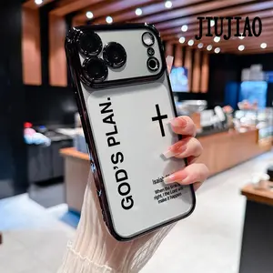 GOD'S PLAN.and Lsaiah 60:22 Pattern Soft silicone Phone Case for iPhone 17 Pro Max Air 16 Pro Max 15 Plus 14 13 12 11 All-inclusive lens Anti-drop Transparent Electroplated Protective Cover