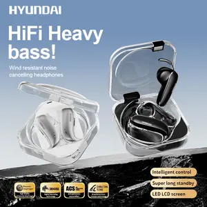 HYUNDAI D78 Semi-In-Ear Wireless Headphones with Bluetooth 6.0, Smooth & Stable Connection, Hi-Fi Heavy Bass Sound, Ultra-Lightweight Comfortable Fit, Wireless Earbuds for Music & Calls, Compatible with Android & iOS