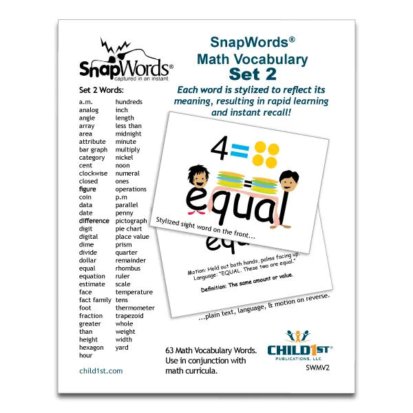 SnapWords® Math Vocabulary Kit