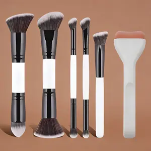 Multifunctional 6-Piece Makeup Brush Set, Dual-Head Design Foundation Concealer Eyeshadow Face Makeup Brushes, Professional Cosmetic Brushes Beauty Tools for Daily Use, Dual Tip Brush, Beauty Duo Brush
