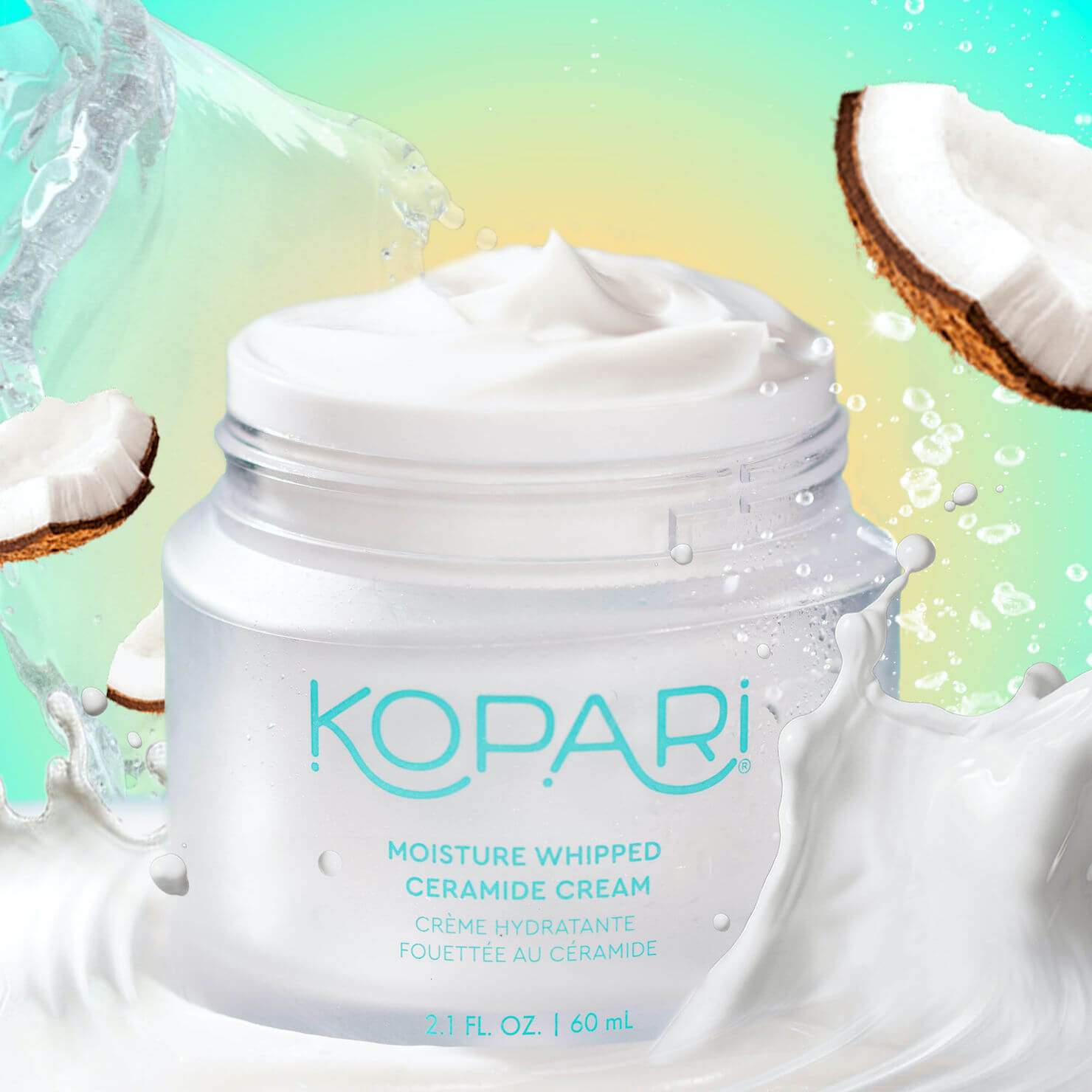 Kopari Moisture Whipped Ceramide Cream – 72 Hour Hydration, Strengthens Skin Barrier