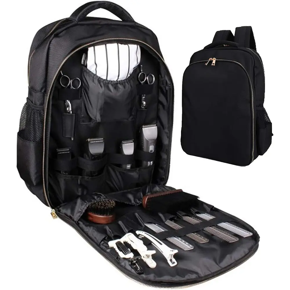 Barber Supplies Bag Organizer for Clippers and Supplies, Portable Clipper Bags and Cases for Men, Cosmetology Bag Hairstylist Clipper Backpack for Barber Accessories Essentials Stuff Tool Travel