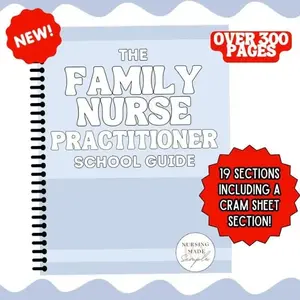 The Family Nurse Practitioner School Guide – FNP Spiral Notebook, Clinical Study Notes, Nursing School Workbook, NP Exam Prep