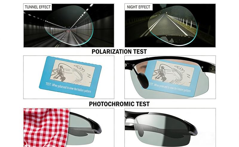 Polarized Photochromic PC Sunglasses - UV400 Protection, Unisex 2026 Summer Retro Oversized Semi-Rimless Simple Square Frame Fashion Accessories for Driving, Outdoor Sports, Sunglasses For Women, Men's Sunglasses