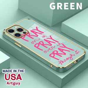 Simple Pink English Case for iPhone 16 15 14 Pro Max 13 12 11 XR XS Plus Shockproof Full Camera Protection Durable slim Silicone Cover