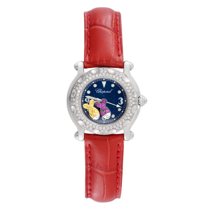 Chopard 278245 Quartz 26mm Blue Dial Stainless Steel Diamond Ladies Watch  WHT028643