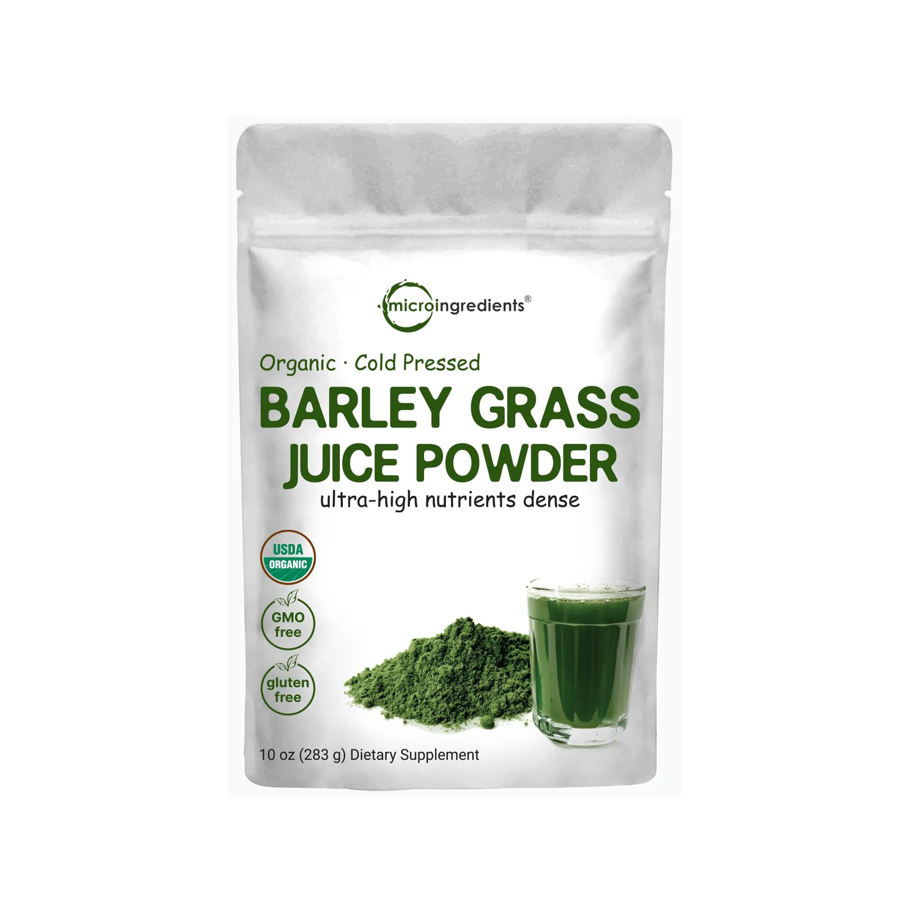 Micro Ingredients Organic Barley Grass Juice Powder, 10 Ounce