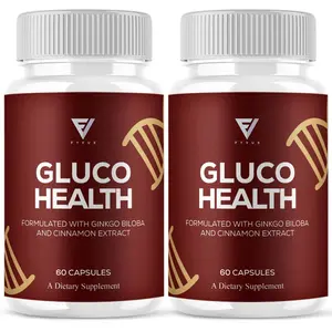 (2 Pack) Gluco Health Blood Support, GlucoHealth Supplement (120 Capsules)