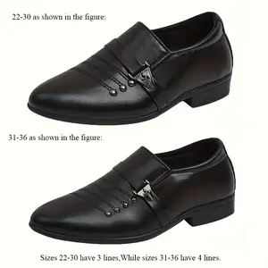 Boys Fashion Solid Color Oxfords, Lightweight Non-Slip Shoes, Fall Show Party Shoes