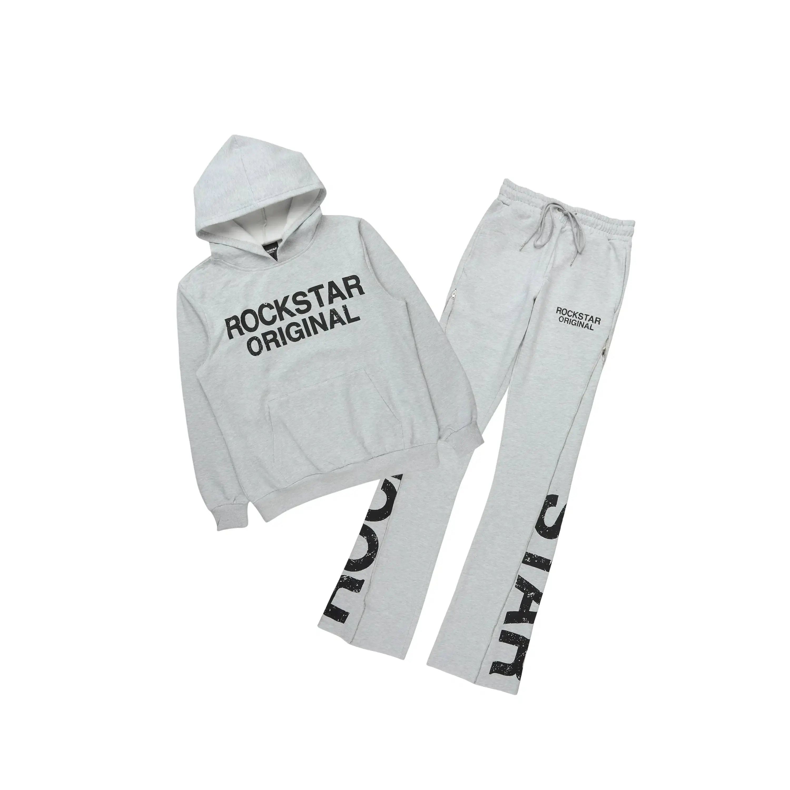 Deniska Heather Grey Stacked Track Set