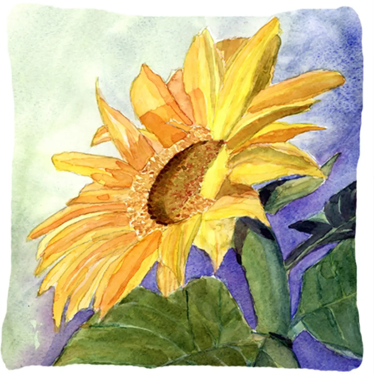 212 MAIN Sunflower Design Square Sunbrella Fabric Decorative Pillow - Heavy-Weight, Fade Resistant, Machine Washable - For Indoor/Outdoor Furniture, Outdoor Sofas