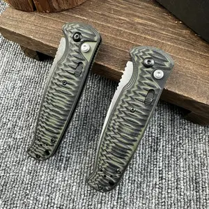 4300 Folding Knife - D2 Battlewash Blade G10 Handle,Button Lock EDC Tool for Camping, Outdoor Use& Hiking,Survival Tools, the best gift high-end quality and NeckKnife Gift Set