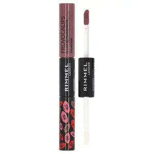Rimmel London Provocalips, 16HR Kiss Proof Lip Color, 220 Lazy Daze, 0.14 fl oz (4 ml) / 0.1 fl oz (3 ml)