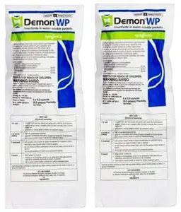 Syngenta Demon WP Insecticide Containing 4 Water-Soluble 9.5 Gram Packets Makes 4 Gallons Cypermethrin 40% (2 envelopes)