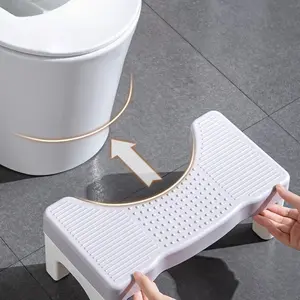 Toilet Stool Squatting Aid, Home Bathroom Heightening Support Hand Wash Pad Foot Rest, Non-Slip Bath Step for Children, Plastic Material