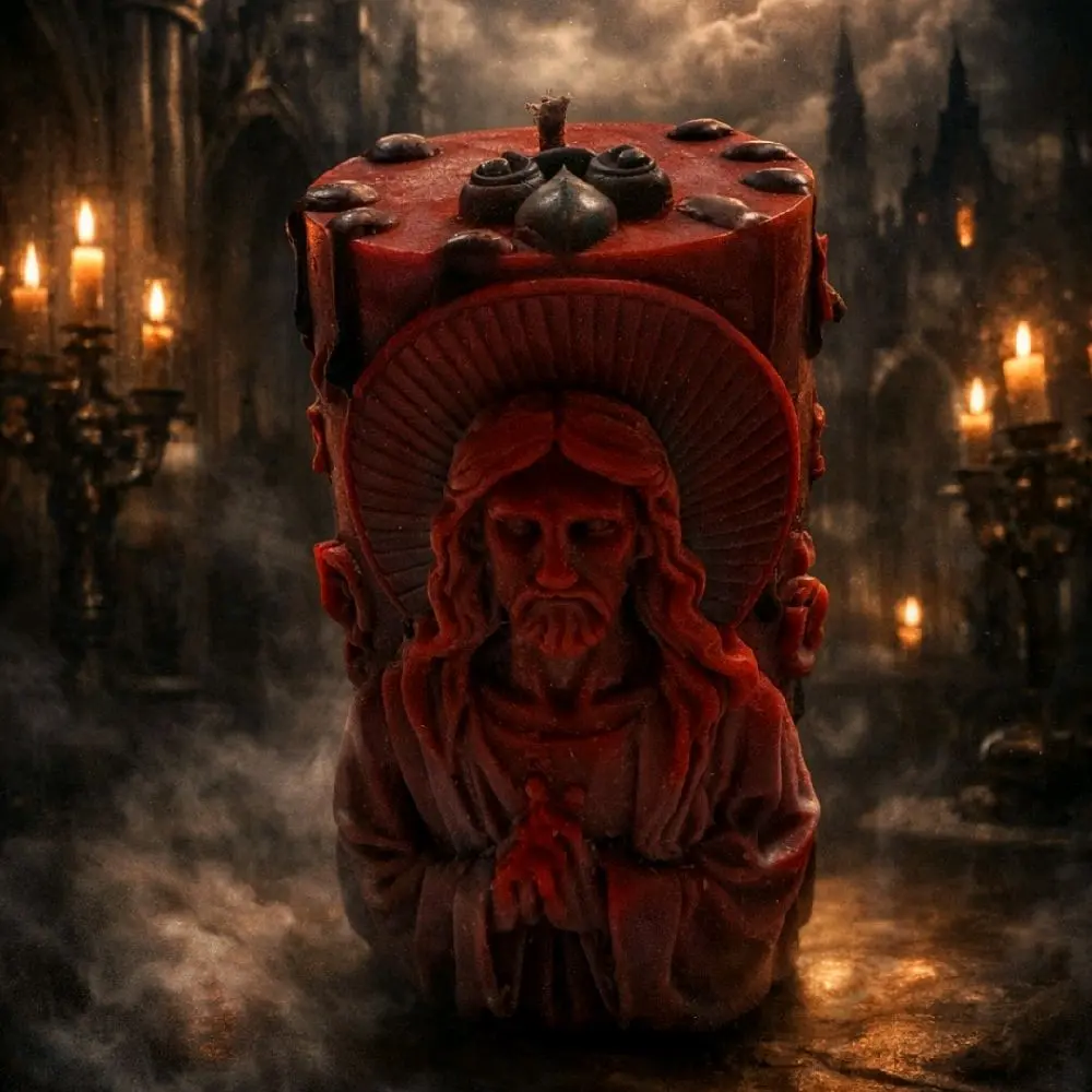 handmade Jesus candle 100% soy cotton wick with high quality fragrance