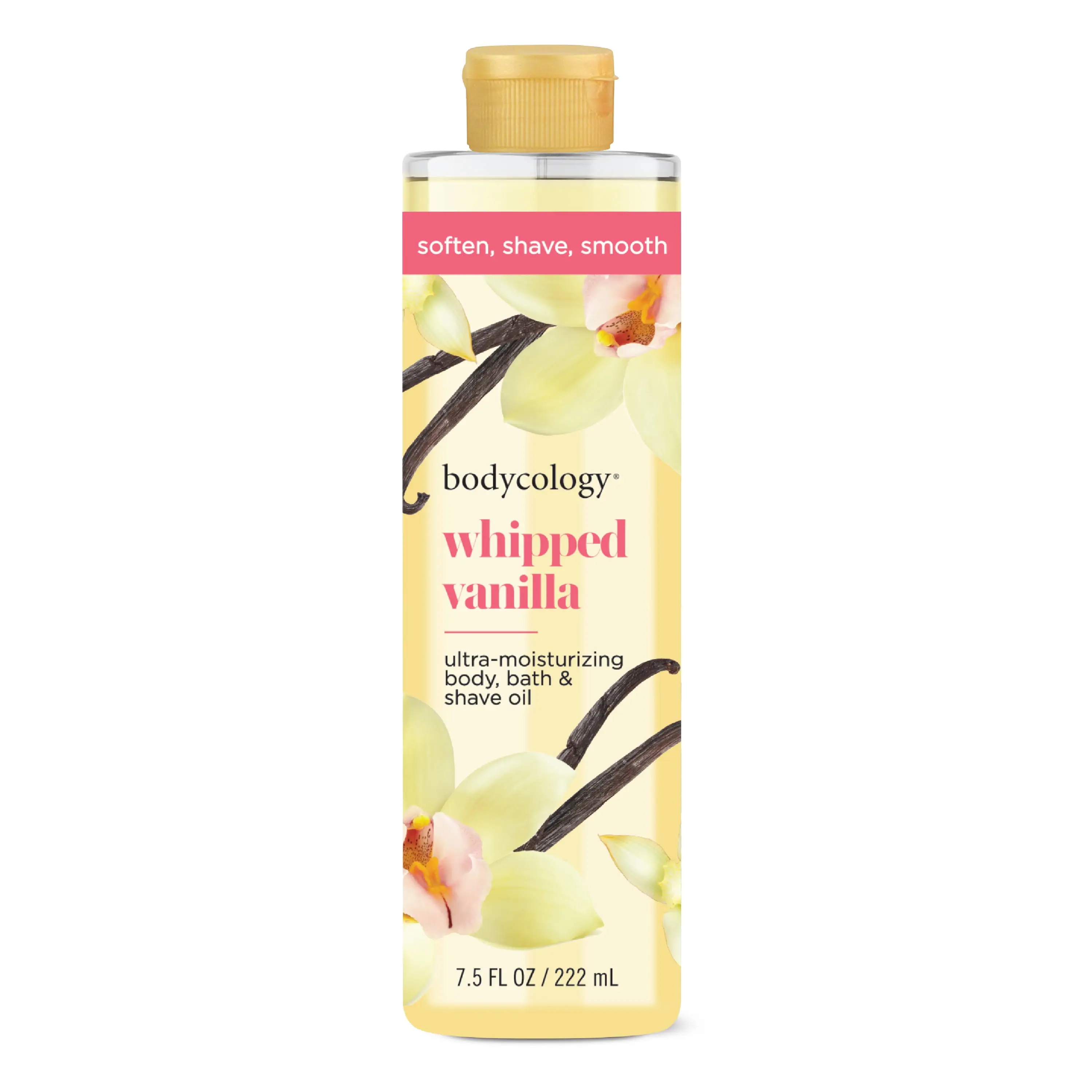 Bodycology Ultra-Moisturizing Body, Bath & Shave Oil – Whipped Vanilla Scent, 7.5 fl oz