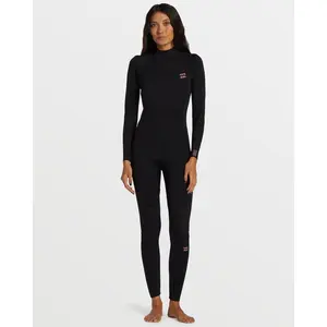 Billabong 4/3mm Foil GBS Back-Zip Wetsuit, Black Water Sports Diving Suit