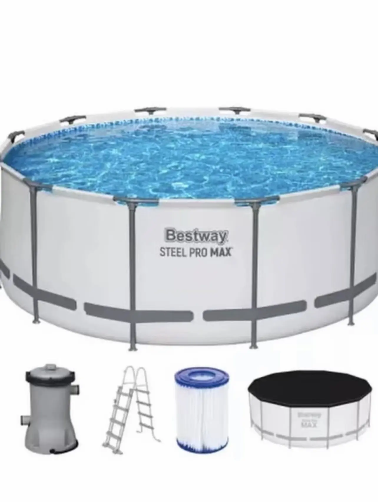 Bestway Steel Pro Max 15" × 48" Above Ground Pool Round Frame Outdoor Swimming Pools