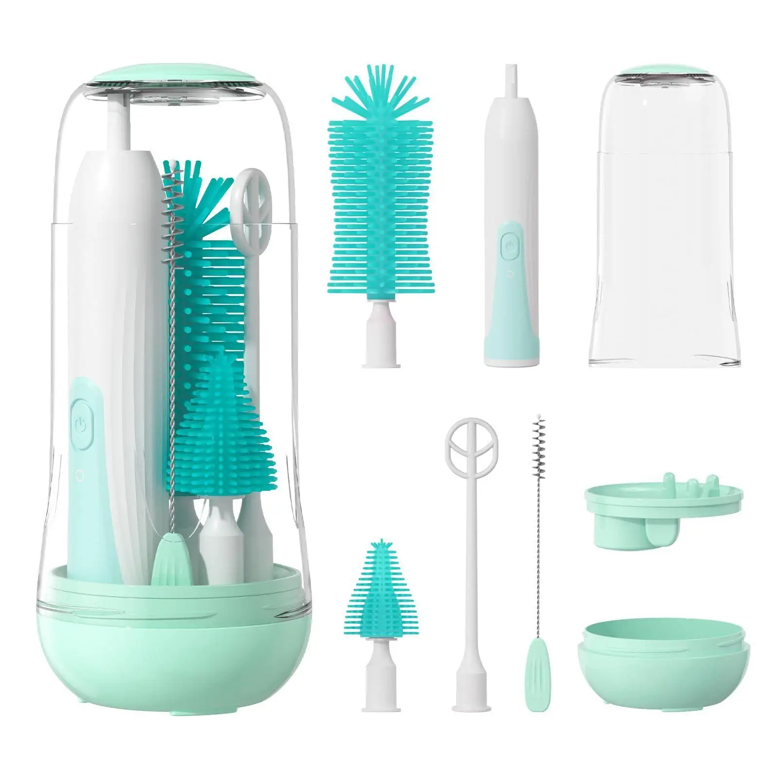 Electric Bottle Cleaning Brush, Rechargeable Electric Baby Bottle Brush Cleaner Set with Replaceable Head Gift, Baby Products 2024, Baby Bottle Cleani