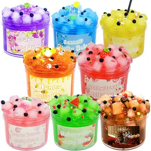 Crystal Non-Sticky Pearl Milk TeaBubble Gum Toy Set Stress-Relieving Clay in Assorted Flavors
