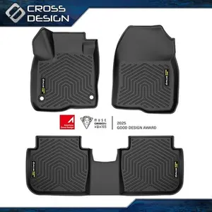 CROSSDESIGN 3D Laser Car Floor Mats For 2023-2024 Honda CR-V CRV TPE All Season Floor Liners  Upgraded Version