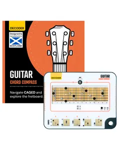 Sliding Guitar Chord Compass & Book - Learn CAGED System, Build 1000+ Chords in Any Key, Visual Fretboard Decoder Tool & Theory Book - For Beginner to Advanced Guitar Players