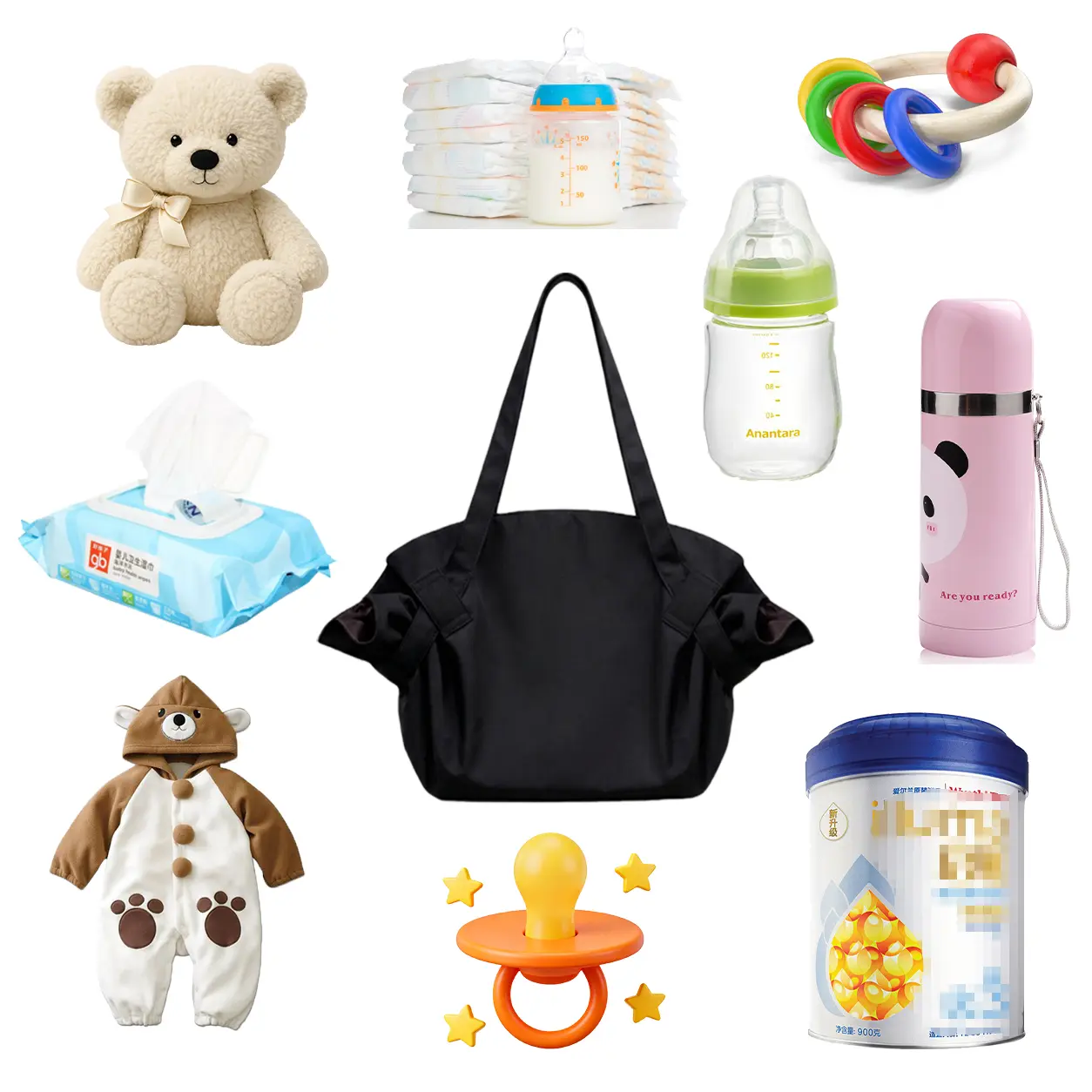 Nylon Convertible Diaper Bag for Moms, Large Multi-Function Polyester Tote with Shoulder Belt, Foldable Outdoor Mat Duo, Diaper Purse for Picnic or Beach (0-5kg) with Beach Spread Mode