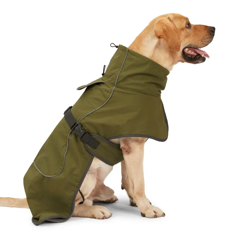 Waterproof Dog Coat, Reflective Warm Dog Snow Jacket with Adjustable Strap, High Collar Windproof Cold Weather Vest for Medium Large Dogs pet clothes
