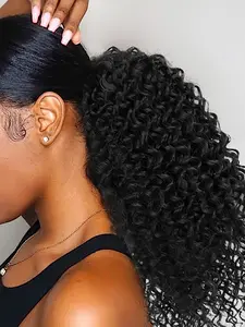 Vibrant Drawstring Curled Ponytail Wig, Suitable for African Women, Short Puffy Curly Ponytail Wig, Perfect for Christmas, New Year, Carnival, Music Festivals