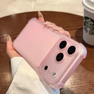 Cute Matte Clear Protective Phone Case for iPhone 17 Air 16E 14 15 16 11 12 13 Pro Max Plus Shockproof Protector Cover Protective Cellphone Casing